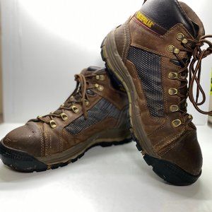 Caterpillar Convex Mid Steel Toe - Dark Beige 11 Size Work Boot Used